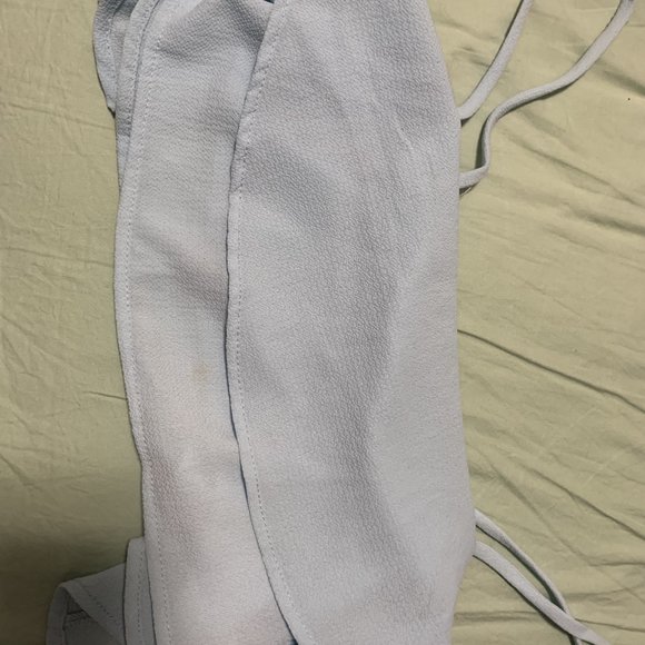 Light Blue Flowy Bandeau Top with cute straps - Picture 4 of 5